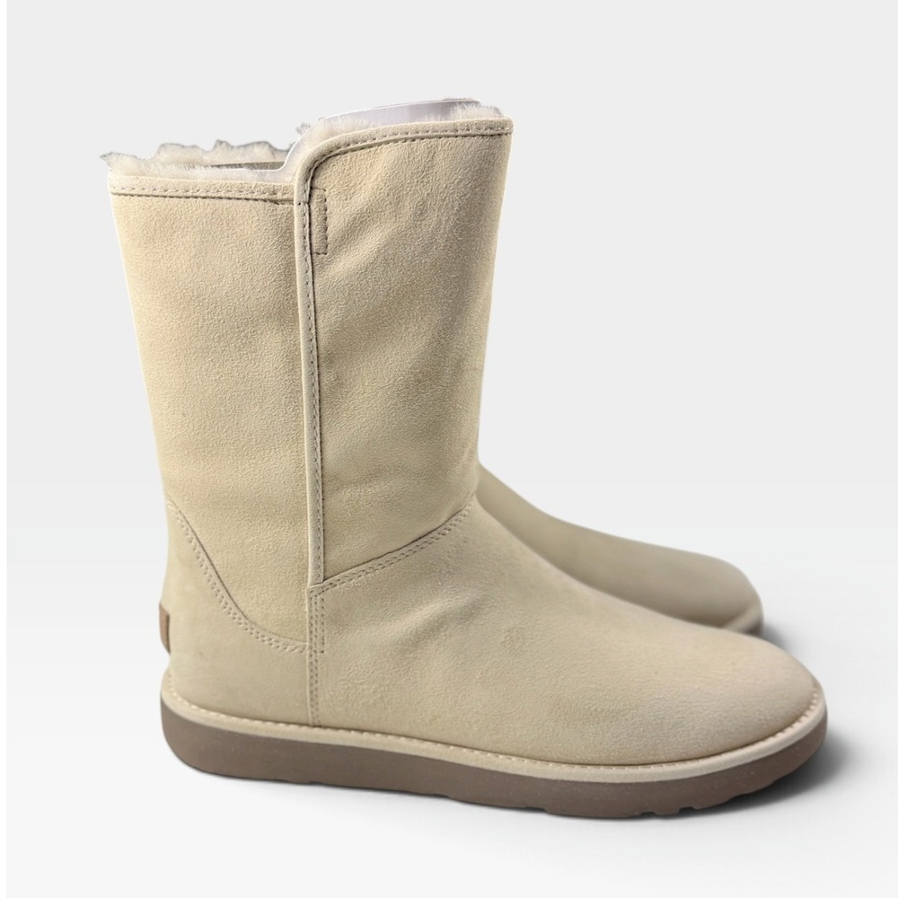 UGG Abree Short II Boots Womens 11 Canvas Suede Shearling 1016589 NWOB